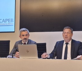 Le secrétaire général de la CAPEB Matthieu Rosy et Jean-Christophe Repon, président de la CAPEB.