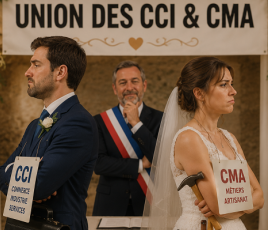 2 mariés qui se tournent le dos