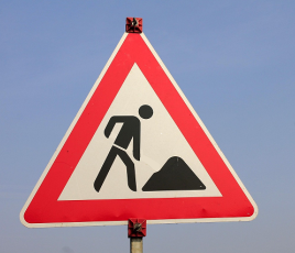 Panneau de travaux modifié