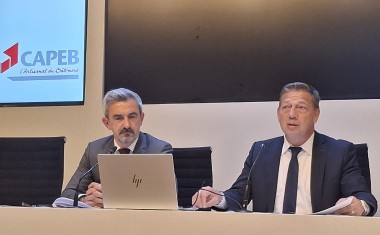 Le secrétaire général de la CAPEB Matthieu Rosy et Jean-Christophe Repon, président de la CAPEB.