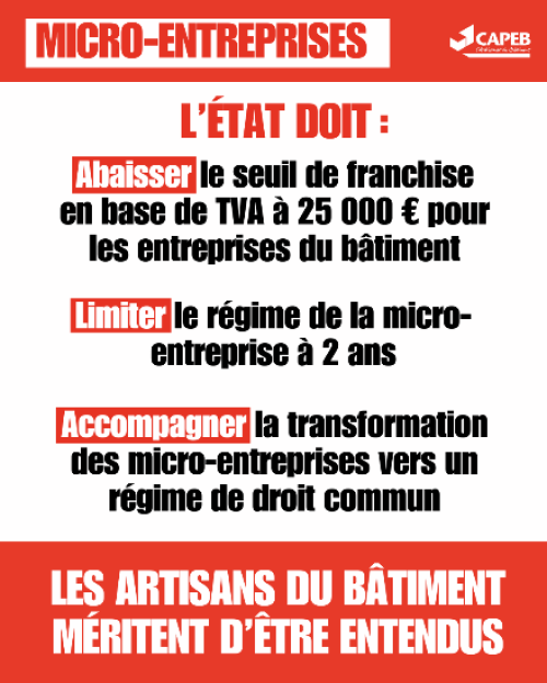 micro entreprise capeb
