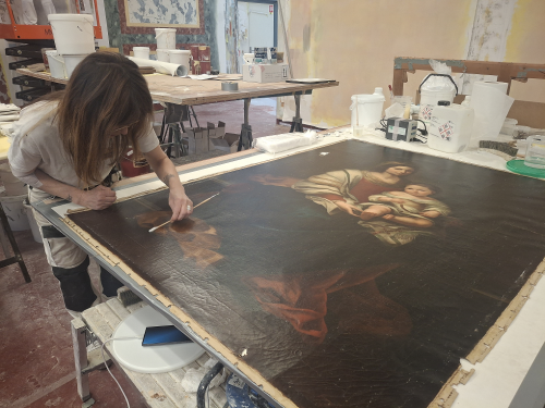 Restauration d'une toile