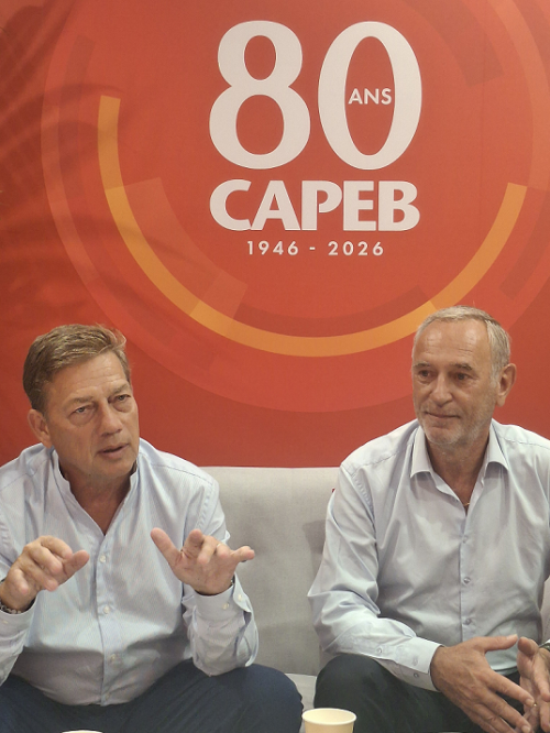 Jean-Christophe Repon, président, et Christophe Bellanger, vice-président de la CAPEB.
